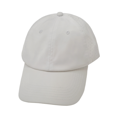 6 Panel - Unstructured - Relaxed Fit - Pony Tail - White - Laser Mesh (Unisex)
