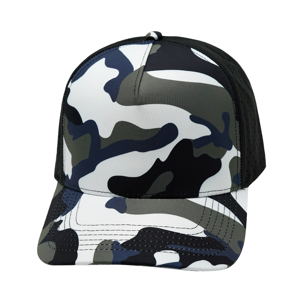 5 Panel - Structured - Camo - White / Blue / Gray / Black - Laser Mesh (Unisex)