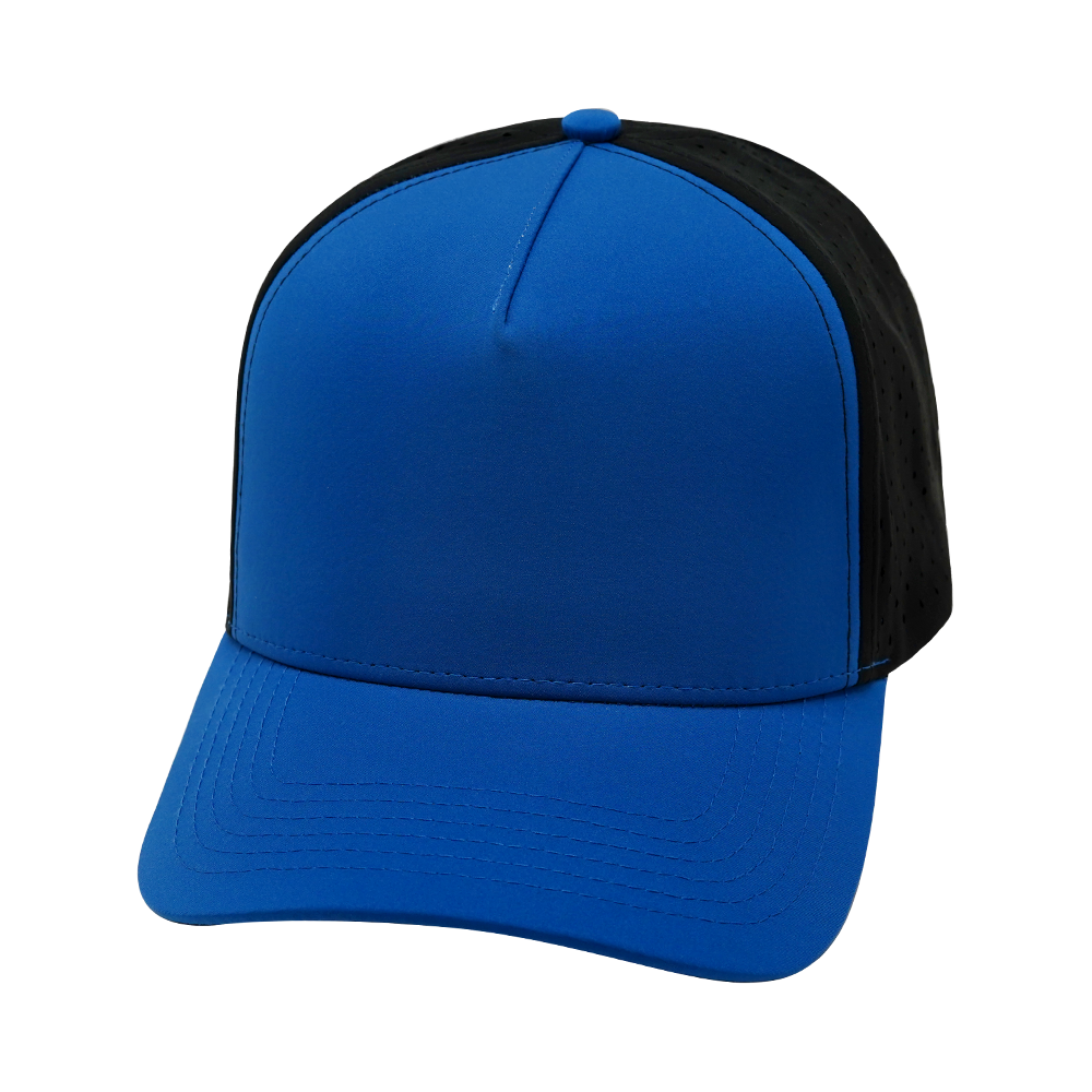 5 Panel - Structured - Royal Blue / Black (- Laser Mesh Unisex)