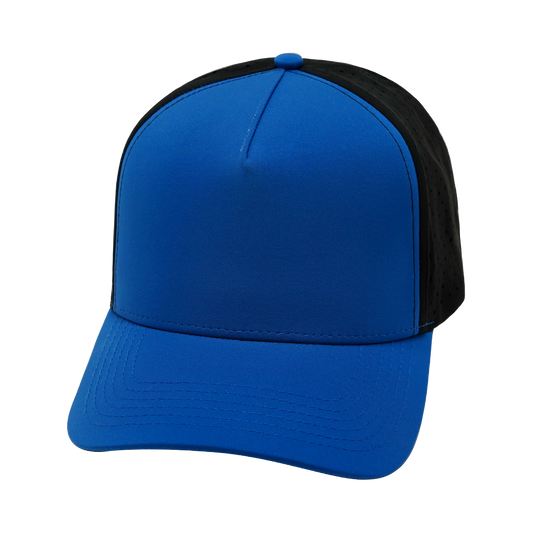 5 Panel - Structured - Royal Blue / Black (- Laser Mesh Unisex)