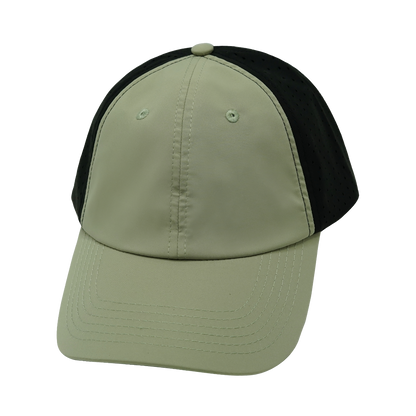 6 Panel - Unstructured - Green / Black - Laser Mesh (Unisex)