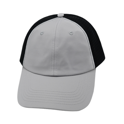 6 Panel - Unstructured - Gray / Black - Laser Mesh (Unisex)