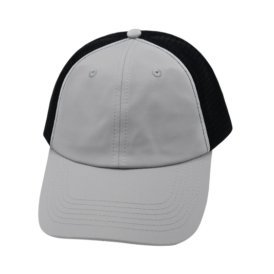 6 Panel - Unstructured - Gray / Black - Laser Mesh (Unisex)