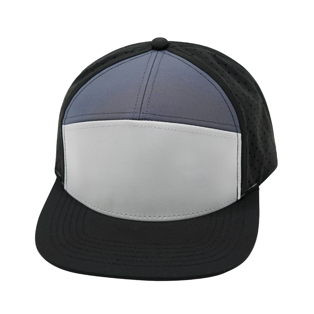 7 Panel - Black / Gray / Charcoal - Laser Mesh (Unisex)