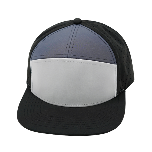 7 Panel - Black / Gray / Charcoal - Laser Mesh (Unisex)