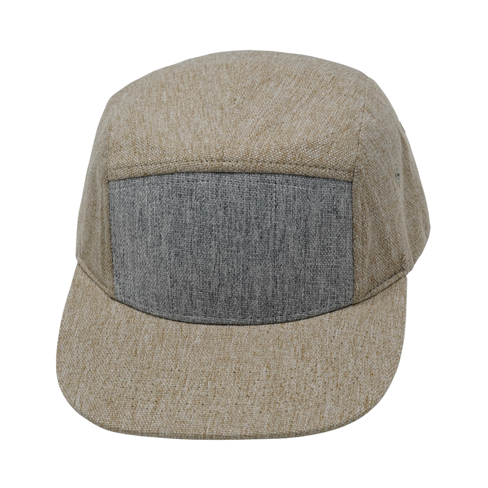 5 Panel - Unstructured - Cream Hemp / Gray Hemp - Fabrik Back (Unisex)