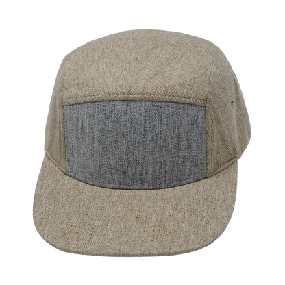 5 Panel - Unstructured - Cream Hemp / Gray Hemp - Fabrik Back (Unisex)