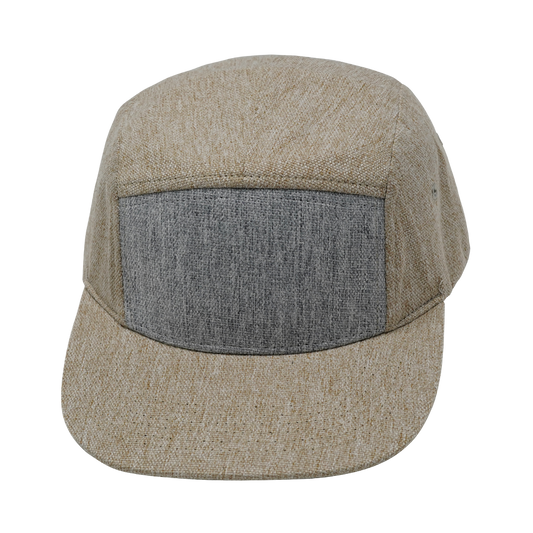5 Panel - Unstructured - Cream Hemp / Gray Hemp - Fabrik Back (Unisex)