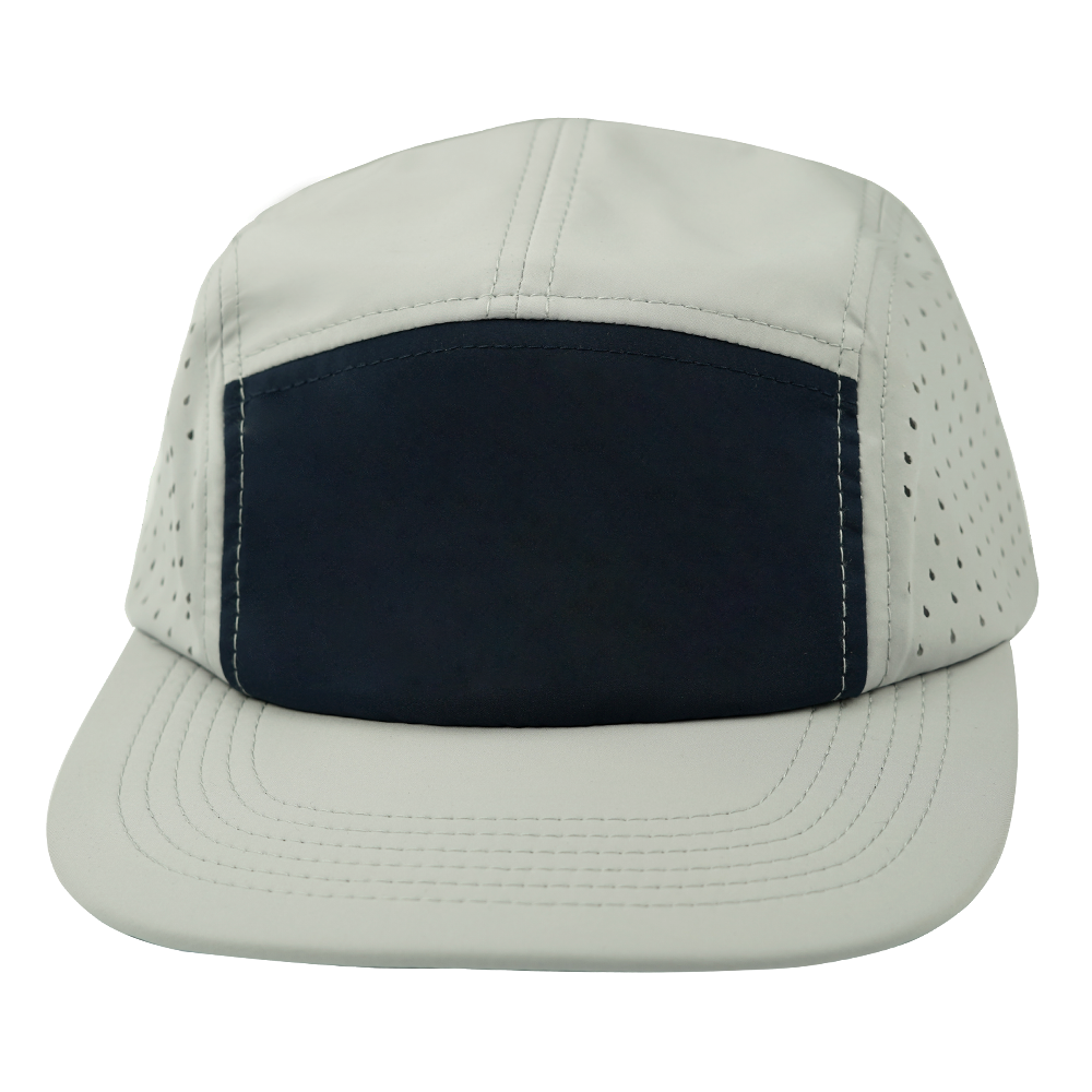 5 Panel - Sporty - Unstructured - Gray / Navy - Laser Mesh (Unisex)