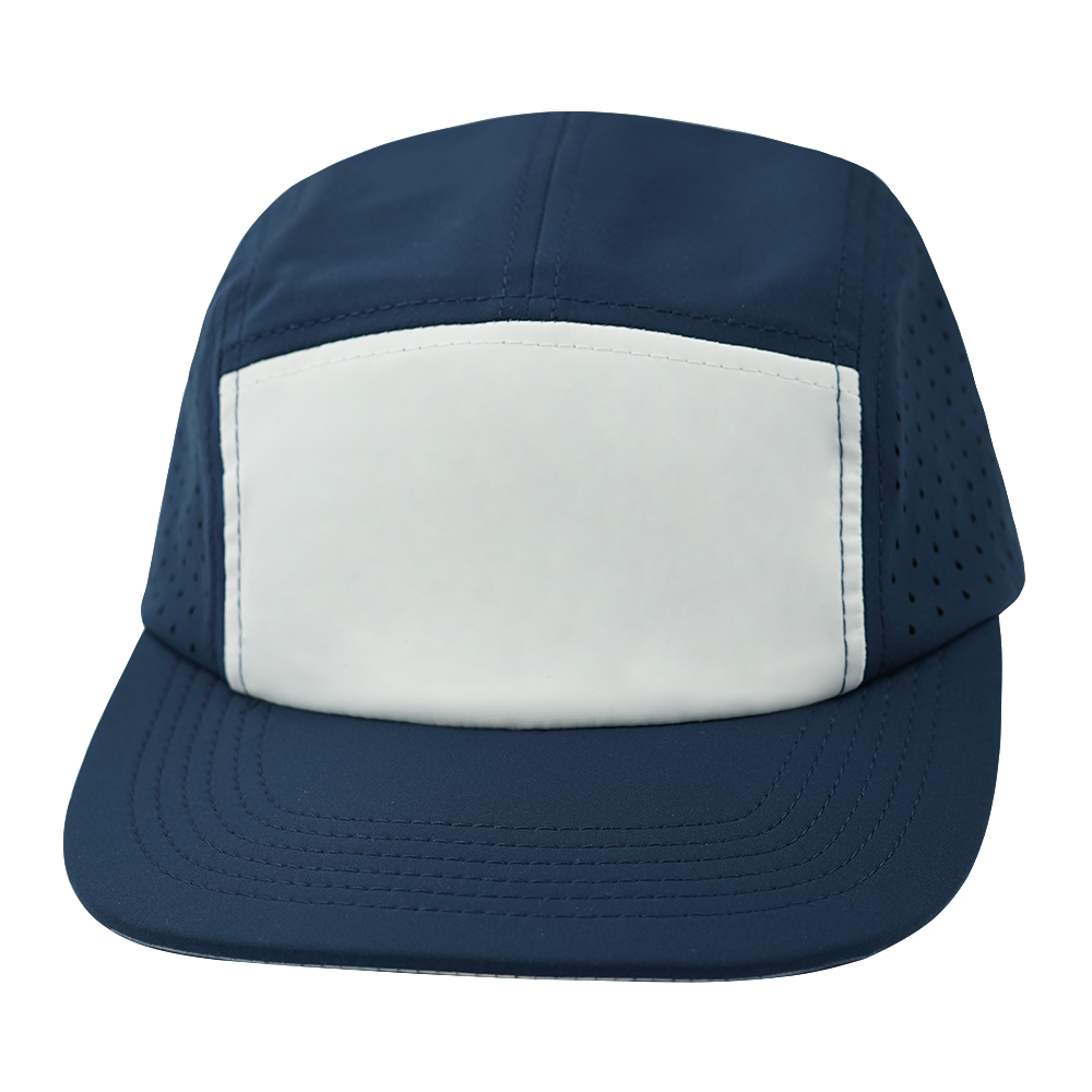 5 Panel - Sporty - Unstructured - Navy / White - Laser Mesh (Unisex)