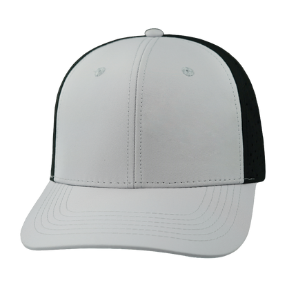 6 Panel - Light Gray / Black - Laser Mesh (Unisex)
