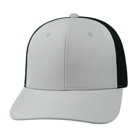 6 Panel - Light Gray / Black - Laser Mesh (Unisex)