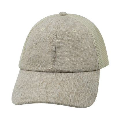 6 Panel - Unstructured - Relaxed Fit - Sand Hemp / Sand - Fabrick Back (Unisex)