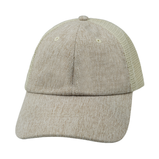 6 Panel - Unstructured - Relaxed Fit - Sand Hemp / Sand - Fabrick Back (Unisex)