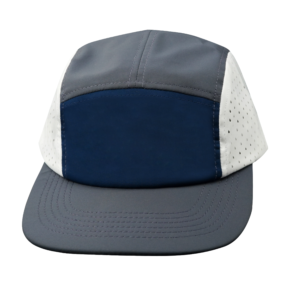 5 Panel - Sporty - Unstructured - Charcoal / Navy / White - Laser Mesh (Unisex)