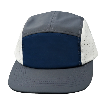 5 Panel - Sporty - Unstructured - Charcoal / Navy / White - Laser Mesh (Unisex)
