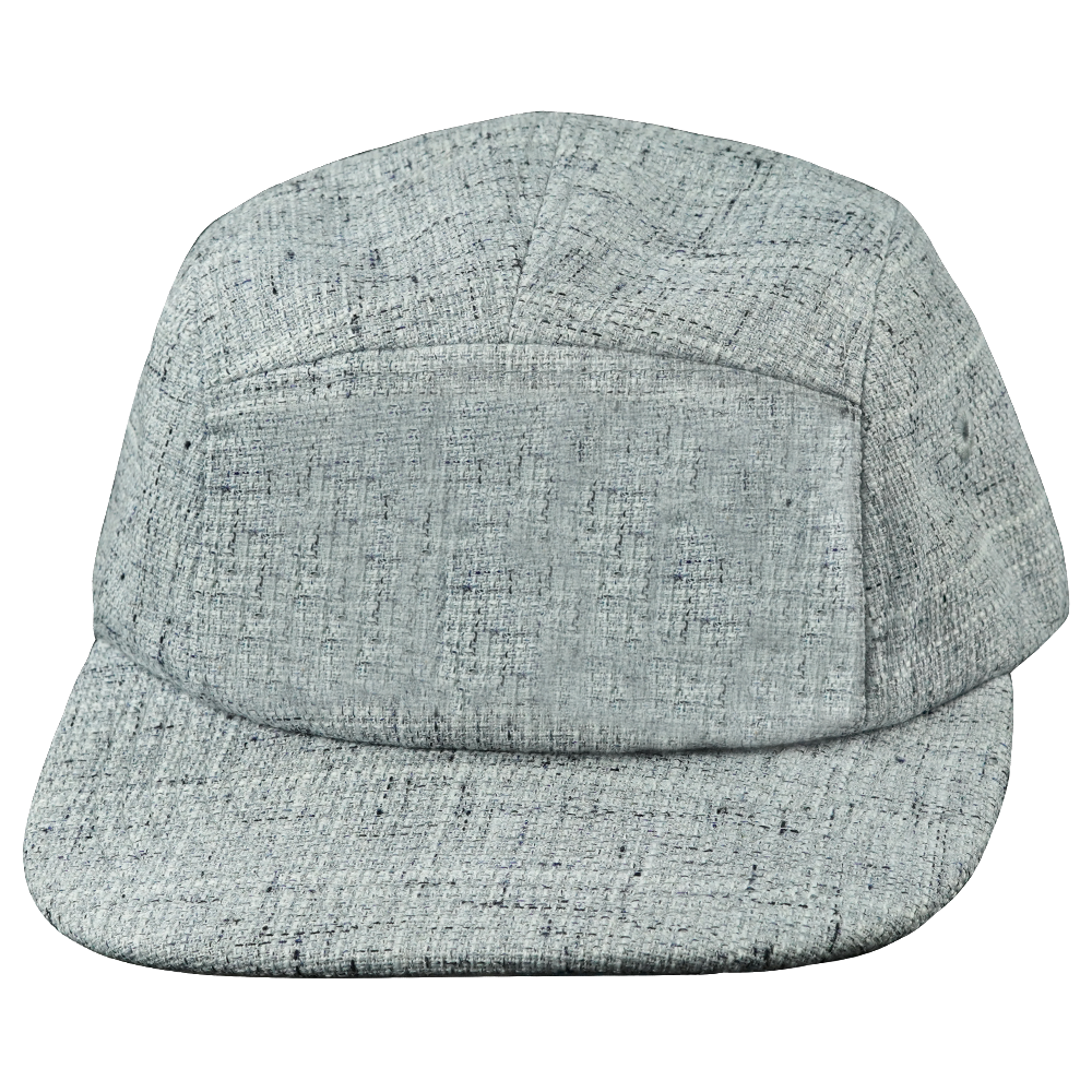 5 Panel - Unstructured - Light Gray Hemp - Fabrick Back (Unisex)