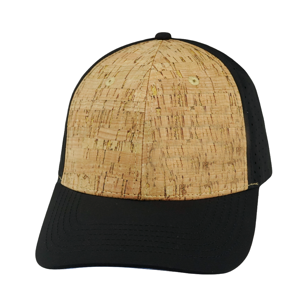 6 Panel - Cork - Black - Laser Mesh (Unisex)