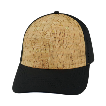 6 Panel - Cork - Black - Laser Mesh (Unisex)