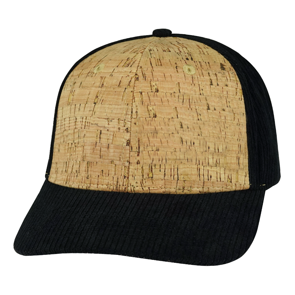 6 Panel - Cork - Corduroy - Black - Laser Mesh (Unisex)