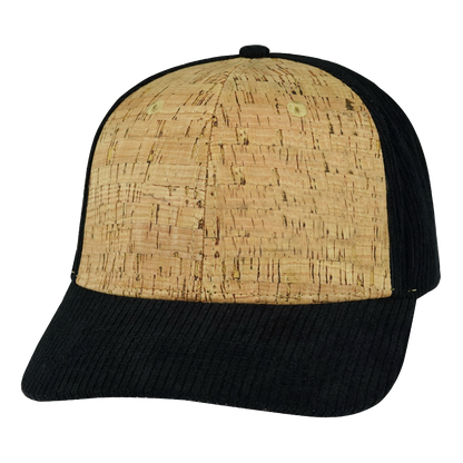 6 Panel - Cork - Corduroy - Black - Laser Mesh (Unisex)