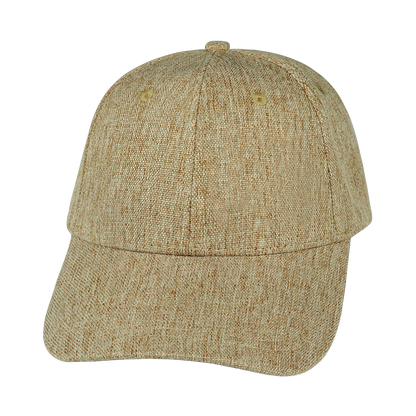 6 Panel - Shallow Fit - Tan Hemp - Fabrick Back (Unisex)