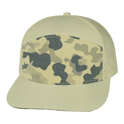 7 Panel - Cream / Soft Cream Camo - Laser Mesh (Unisex)