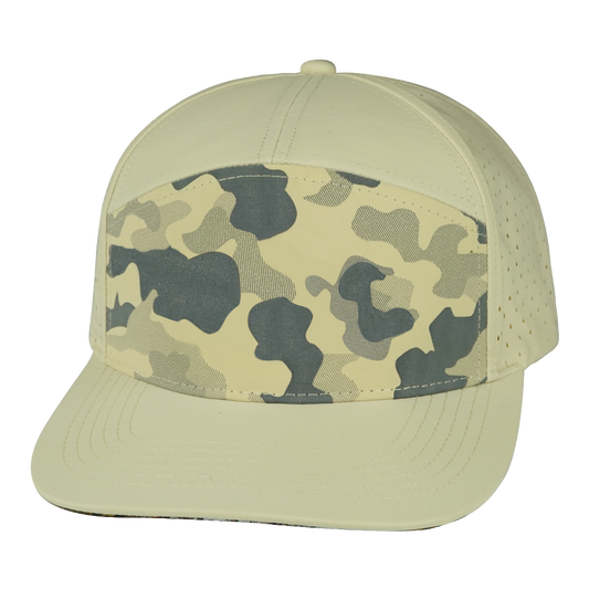 7 Panel - Cream / Soft Cream Camo - Laser Mesh (Unisex)