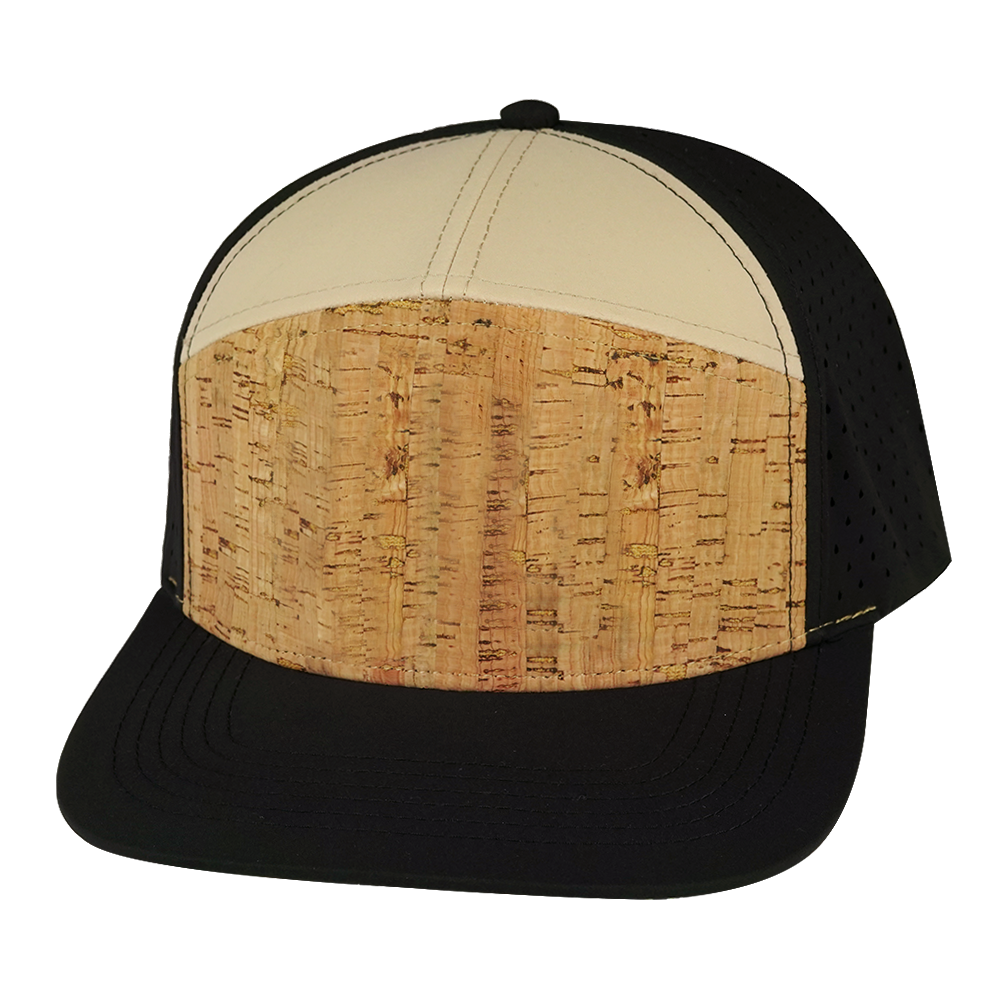 7 Panel - Cork - Black / Tan - Laser Mesh (Unisex)