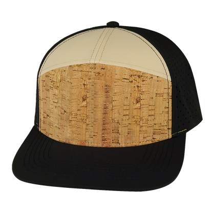 7 Panel - Cork - Black / Tan - Laser Mesh (Unisex)