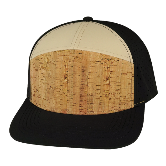 7 Panel - Cork - Black / Tan - Laser Mesh (Unisex)