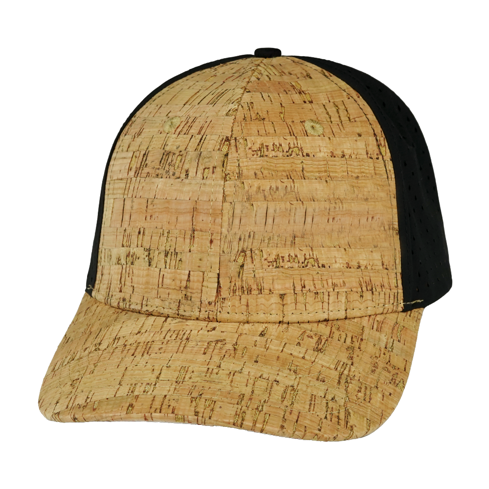 6 Panel - Cork - Sheer Black - Laser Mesh (Unisex)