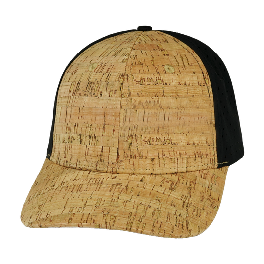 6 Panel - Cork - Sheer Black - Laser Mesh (Unisex)