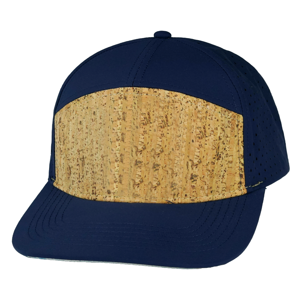 7 Panel - Cork - Navy - Laser Mesh (Unisex)