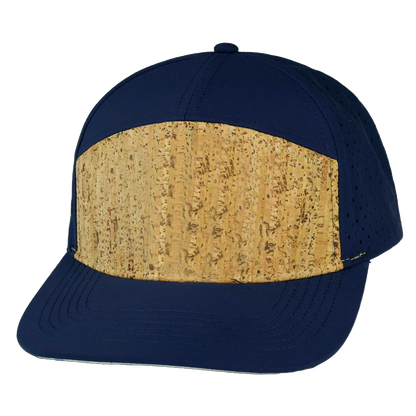 7 Panel - Cork - Navy - Laser Mesh (Unisex)
