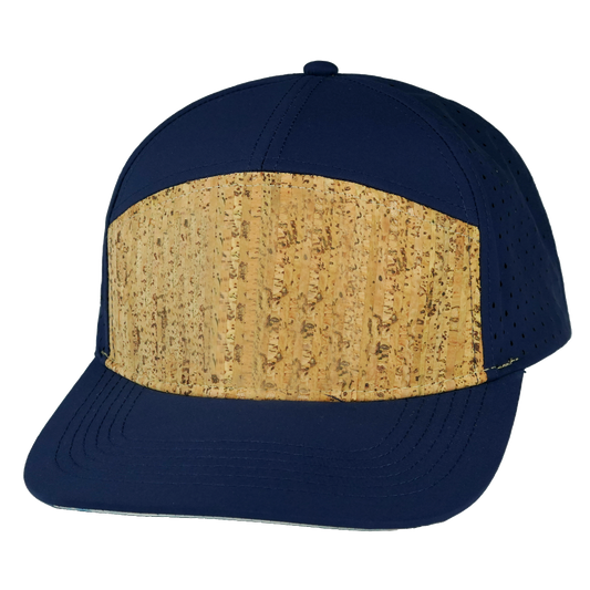 7 Panel - Cork - Navy - Laser Mesh (Unisex)