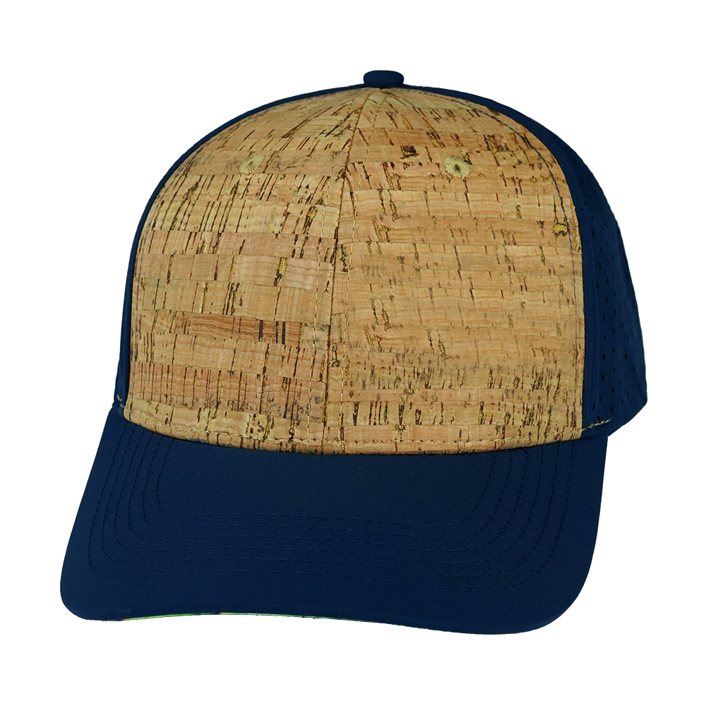 6 Panel - Cork - Navy - Laser Mesh (Unisex)