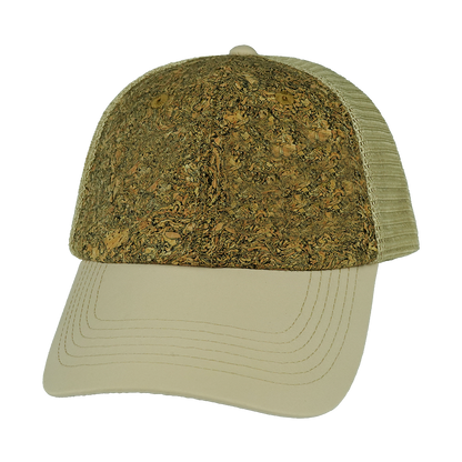 6 Panel - Unstructured - Cork - Cream - Soft Trucker Mesh (Unisex)