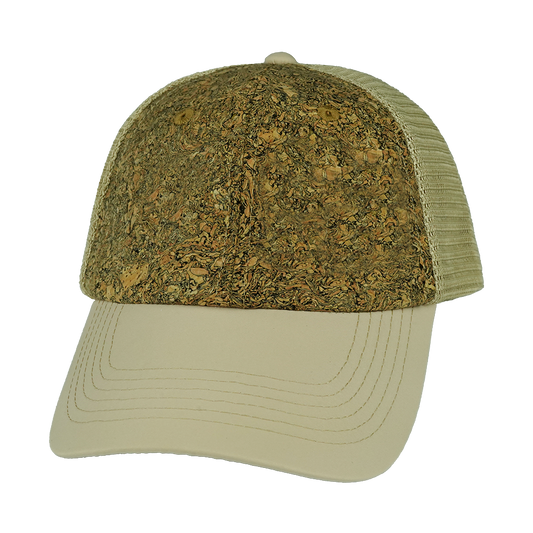 6 Panel - Unstructured - Cork - Cream - Soft Trucker Mesh (Unisex)