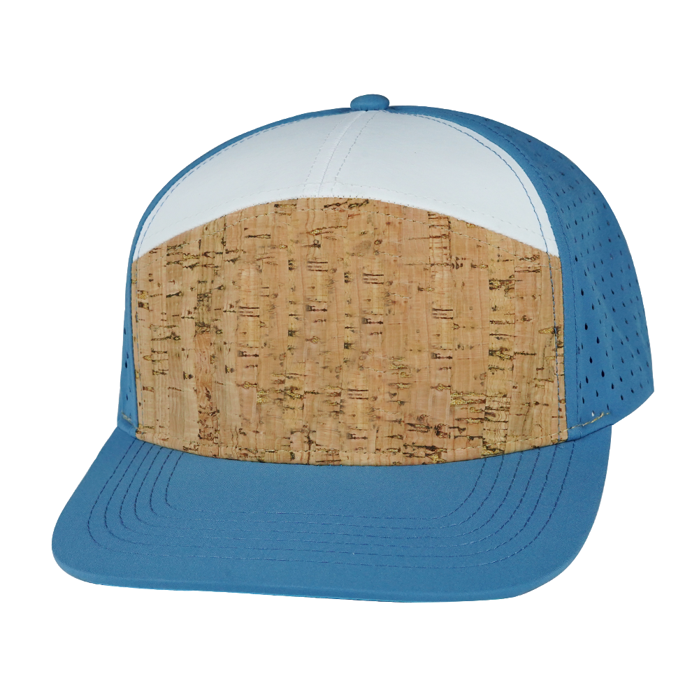 7 Panel - Cork - Blue / White - Laser Mesh (Unisex)