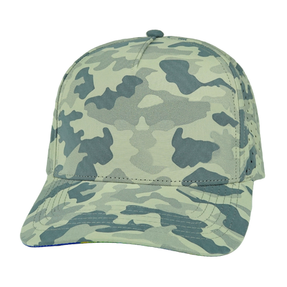 5 Panel - Structured - Soft Gray Camo - Laser Mesh (Unisex)