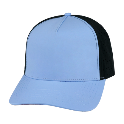 5 Panel - Structured - Light Blue / Black - Laser Mesh (Unisex)