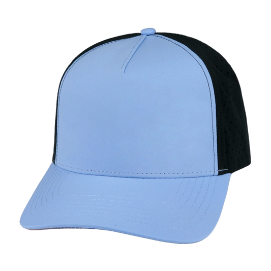 5 Panel - Structured - Light Blue / Black - Laser Mesh (Unisex)