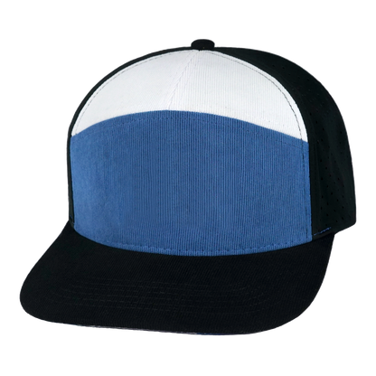 7 Panel - Corduroy - Black / Blue / White - Laser Mesh (Unisex)