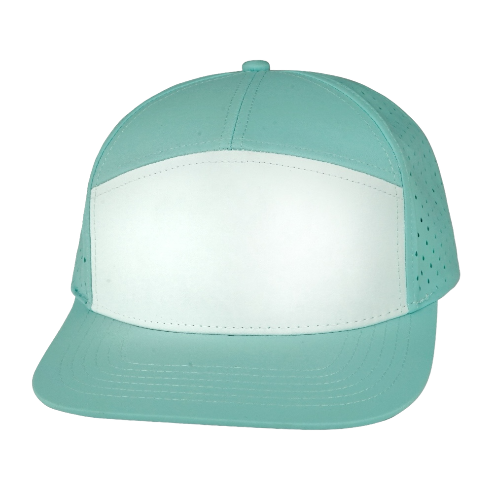 7 Panel - Mint / White - Laser Mesh (Unisex)