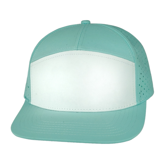 7 Panel - Mint / White - Laser Mesh (Unisex)