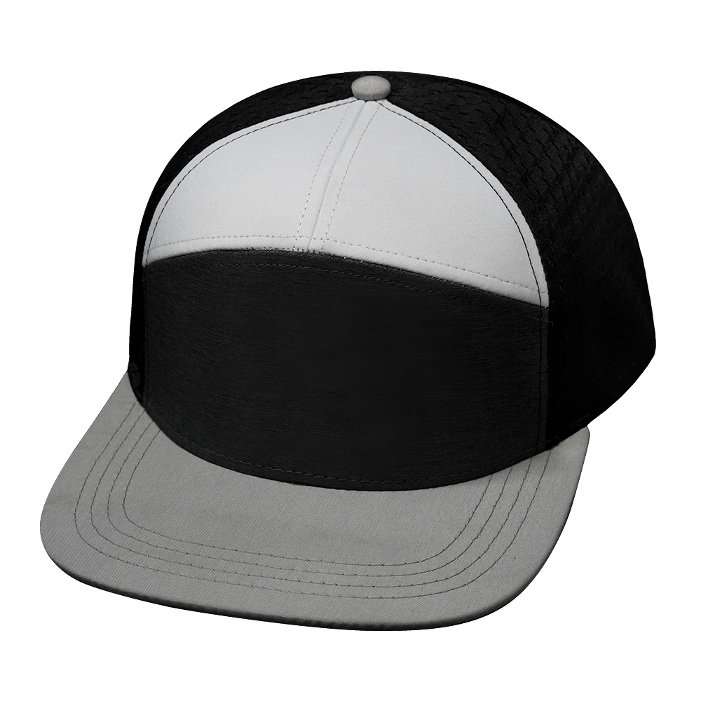 7 Panel - Gray / Charcoal / White / Black - Laser Mesh (Unisex)