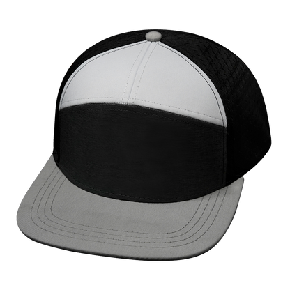 7 Panel - Gray / Charcoal / White / Black - Laser Mesh (Unisex)
